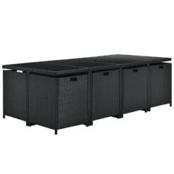 Merkloos Baracoa XXL Polyrotan Zwarte Diningset 10 Merkloos Baracoa XXL Polyrotan Zwarte Diningset -Merkloos 063621bd5e185769