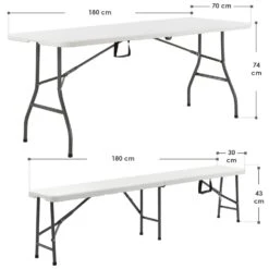 Merkloos Bayreuth 3-delige Inklapbare Biertafelset -Merkloos 06da7a1ae09ec201
