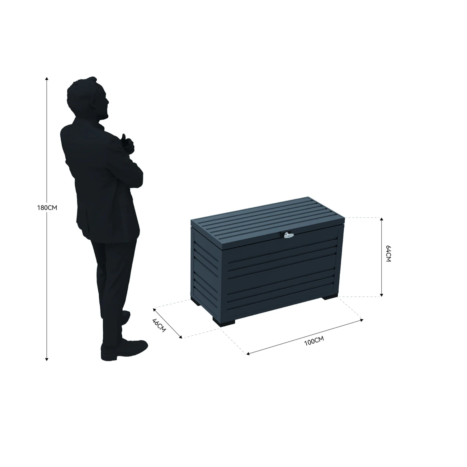 Merkloos Orion Sit & Store 280 Liter Aluminium Opbergbox 2 Merkloos Orion Sit & Store 280 Liter Aluminium Opbergbox - Afbeelding 2