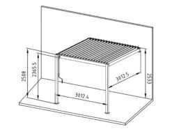 Merkloos Mirador Classic 300 X 300 Cm Muur Overkapping - Antraciet -Merkloos 2bba9ab0b6dd32f2