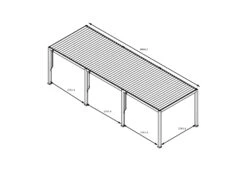 Merkloos Mirador Deluxe 300 X 900 Cm Overkapping - Antraciet -Merkloos 3aec53ee5097e56a