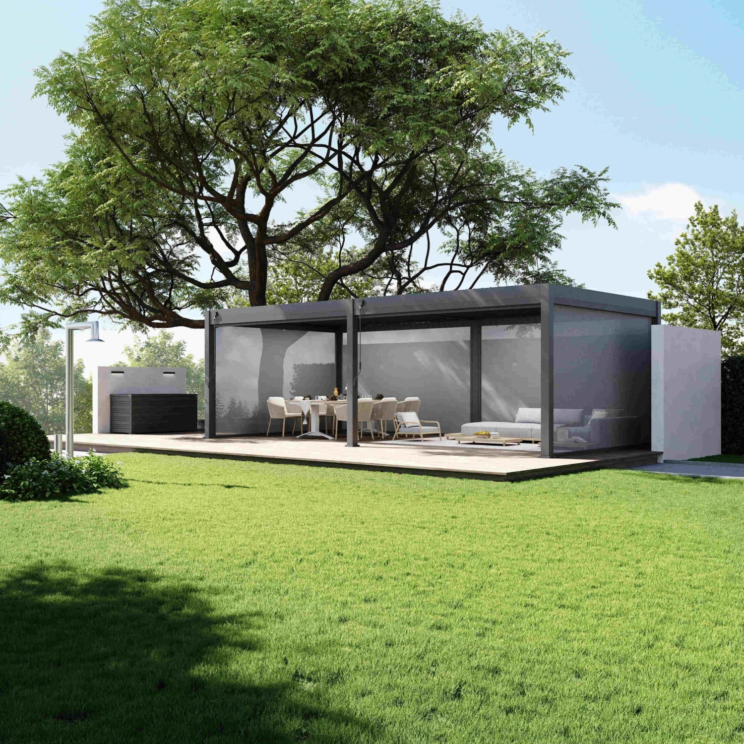 Merkloos Orion Premium 400 X 800 Cm Overkapping - Antraciet 5 Merkloos Orion Premium 400 X 800 Cm Overkapping - Antraciet - Afbeelding 5