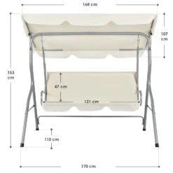 Merkloos Cecina Hollywood Beige Schommelbank -Merkloos 4b727798b2d9bb5e