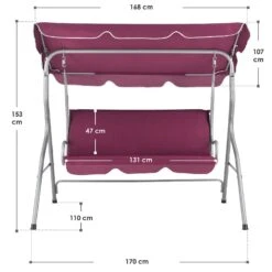 Merkloos Cecina Rode Hollywood Schommelbank -Merkloos 4dd240591d0c576b