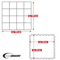 Merkloos Eyepower 50x50cm Set Van 16 Zwembad Vloertegels - Blue -Merkloos 577e99a8eb8cfe2e