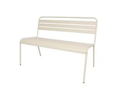 Merkloos MaximaVida Max 120 Cm Ivoren Metalen Tuinbank