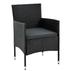 Merkloos Fort Myers Polyrotan Zwarte Loungeset -Merkloos 5eb627fa03447b35