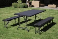 Merkloos Perel Uitklapbare Zitbank - Zwart -Merkloos 60134b3abf84d84b