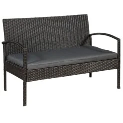 Merkloos Trinidad Polyrotan Zwarte Loungeset -Merkloos 6258371956ef63.31537349