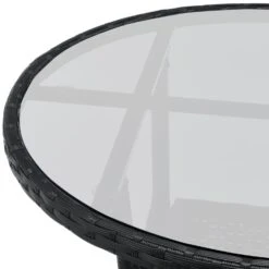 Merkloos Bayamo Polyrotan Zwart Witte Balkonset -Merkloos 62583e2a873087.23456519