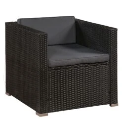 Merkloos Punta Cana L Polyrotan Zwarte Loungeset -Merkloos 62583e344b0eb4.43401748