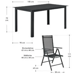 Merkloos Milano Aluminium 7-delige Donkergrijze Diningset -Merkloos 62583e3f136fb0.31798867