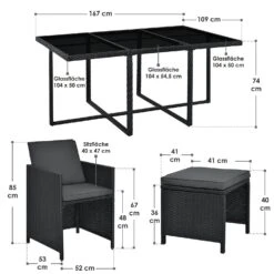 Merkloos Baracoa XL Polyrotan Zwarte Diningset -Merkloos 625e8195e410d1.59468605
