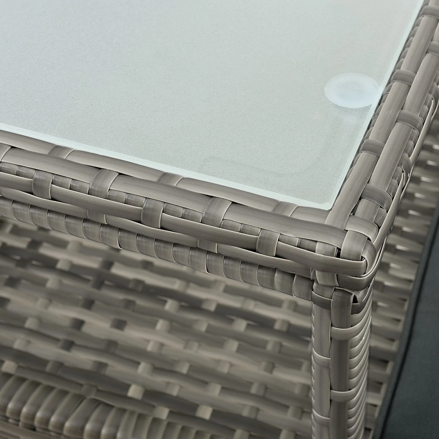 Merkloos Monaco Polyrotan Grijze Tuinbank 5 Merkloos Monaco Polyrotan Grijze Tuinbank - Afbeelding 5