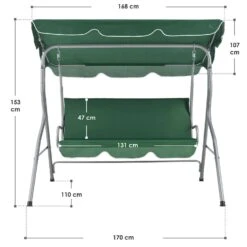 Merkloos Cecina Groene Hollywood Schommelbank -Merkloos 625e8855d84828.70224400