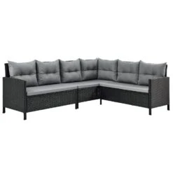 Merkloos Manacor Polyrotan Zwarte Loungeset -Merkloos 625e88932bb534.98202410