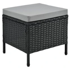 Merkloos Manacor Polyrotan Zwarte Loungeset -Merkloos 625e88932d3f45.89873680