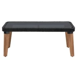 Merkloos Neapel Gevlochten Zwarte Loungeset -Merkloos 625e8f75b65613.99488695