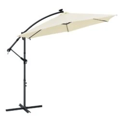 Merkloos Brasil 350 Creme Parasol Met LED-verlichting