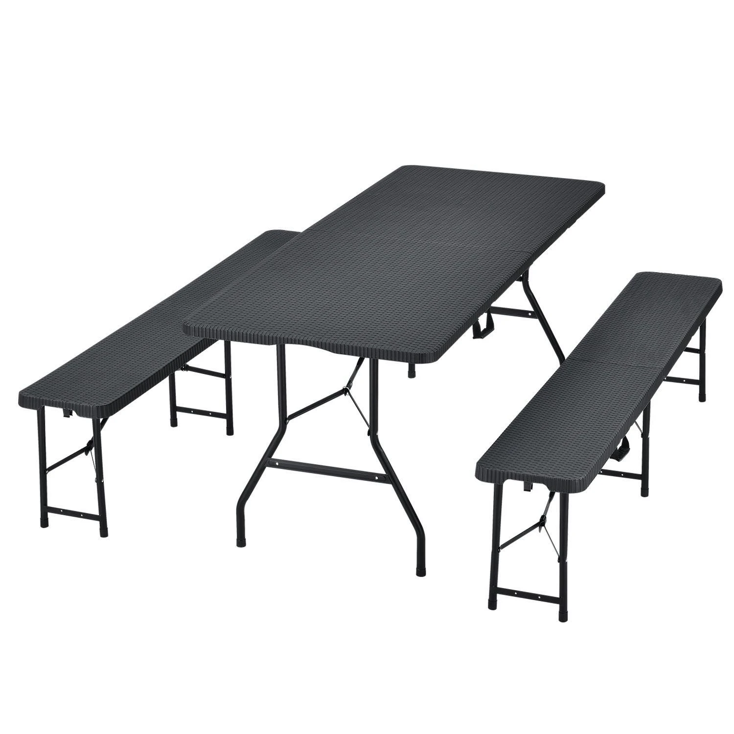 Merkloos Amberg Polyrotan 3-delige Biertafelset