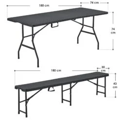 Merkloos Amberg Polyrotan 3-delige Biertafelset -Merkloos 6262a6f467a041.97599807