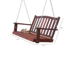 Merkloos MaximaVida Jackson 120 Cm Houten Schommelbank -Merkloos 6304e48646e583.50453454