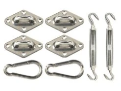 Merkloos Livn Vierkant Schaduwdoek RVS Bevestigingsmateriaal