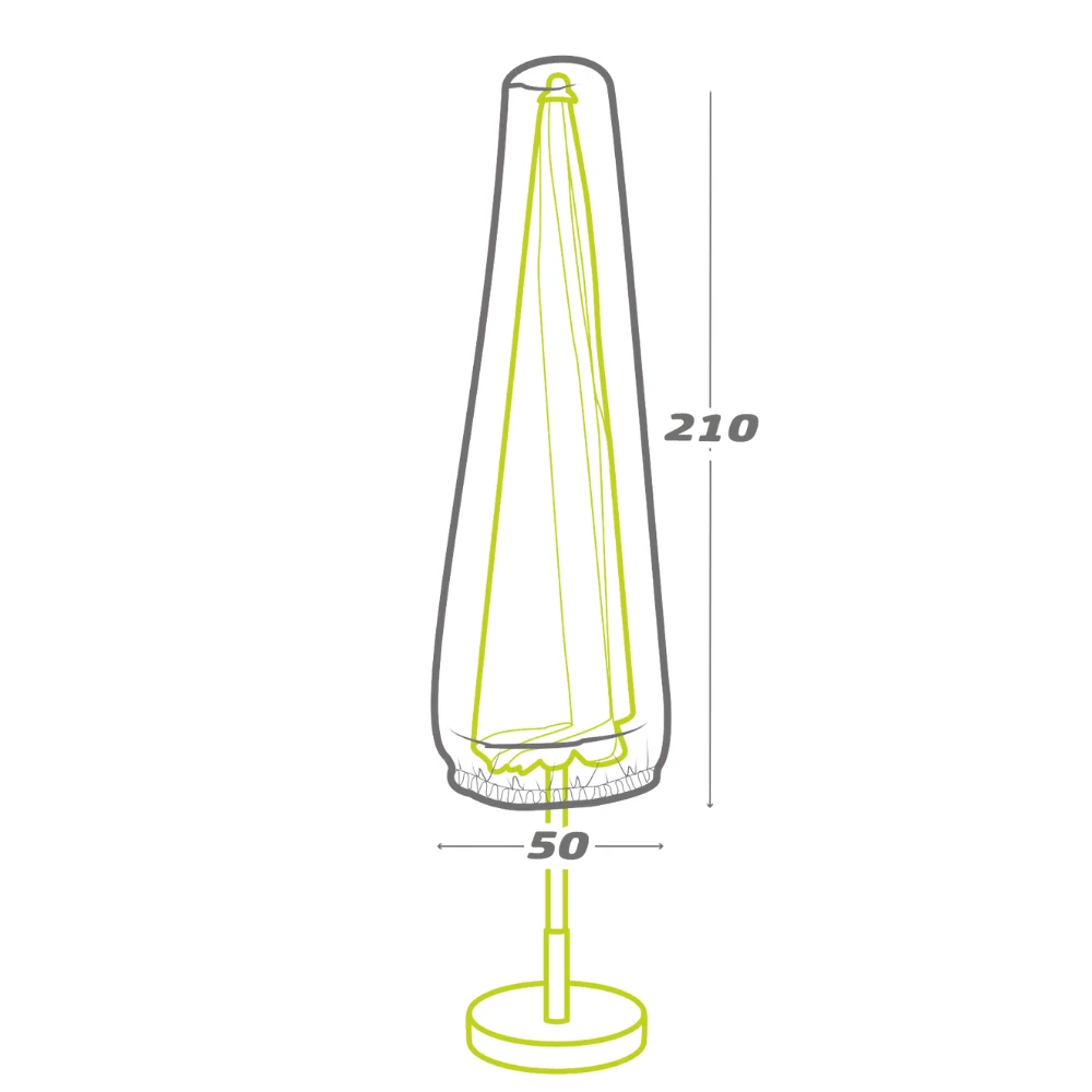 Merkloos HIXA Aktive 210 X 50 Parasol Beschermhoes Met Rits 2 Merkloos HIXA Aktive 210 X 50 Parasol Beschermhoes Met Rits - Afbeelding 2