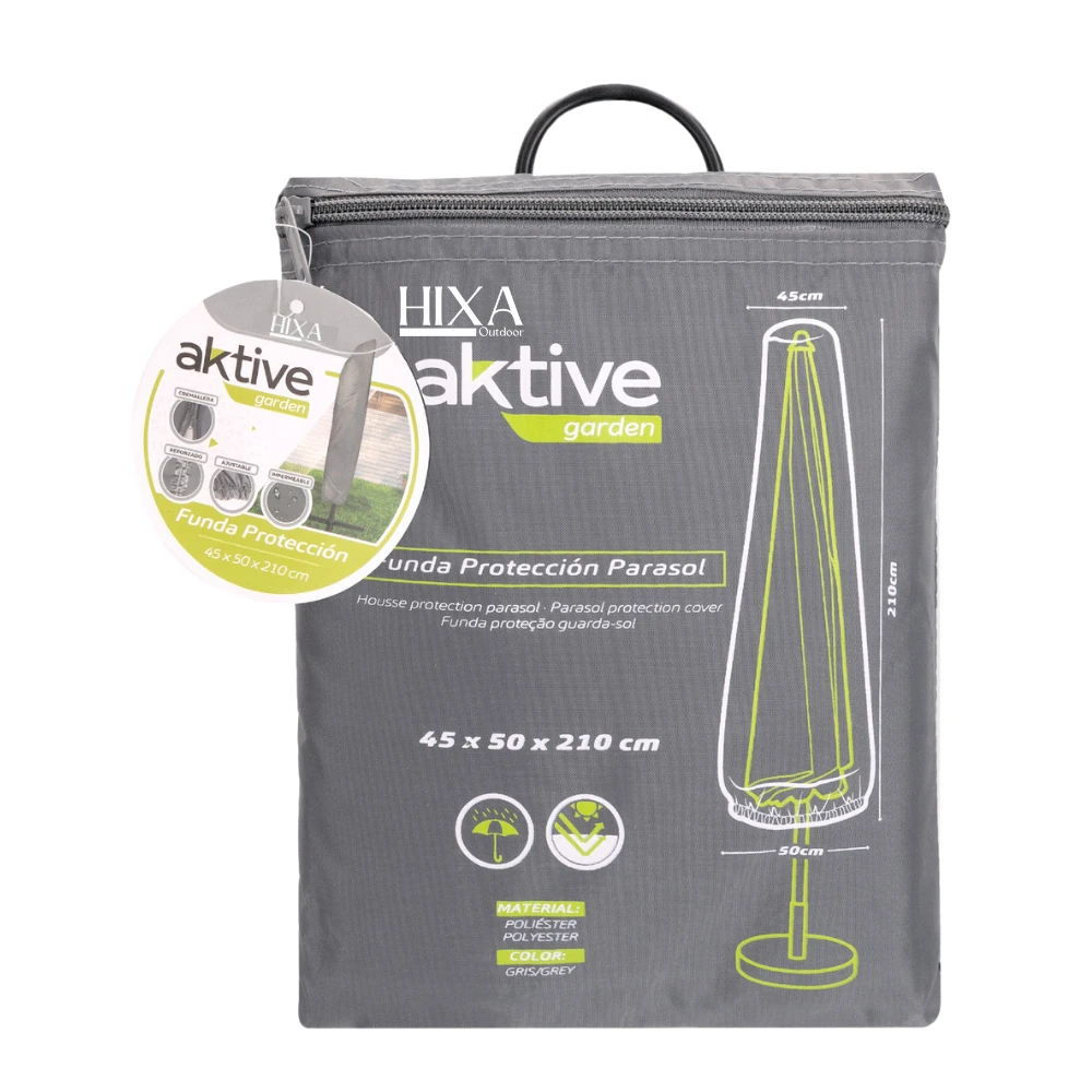 Merkloos HIXA Aktive 210 X 50 Parasol Beschermhoes Met Rits 4 Merkloos HIXA Aktive 210 X 50 Parasol Beschermhoes Met Rits - Afbeelding 4