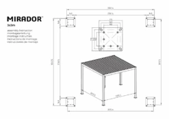 Merkloos Novum Mirador BASIC 300 X 300 Cm Pergola Terrasoverkapping - Grey -Merkloos 6616dac3c93912.69529684