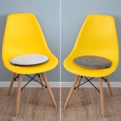 Merkloos DuneDesign Ø 35 X 2,5 Cm 4x Vilten Zitkussens -Merkloos 664707c3aee737.30566544