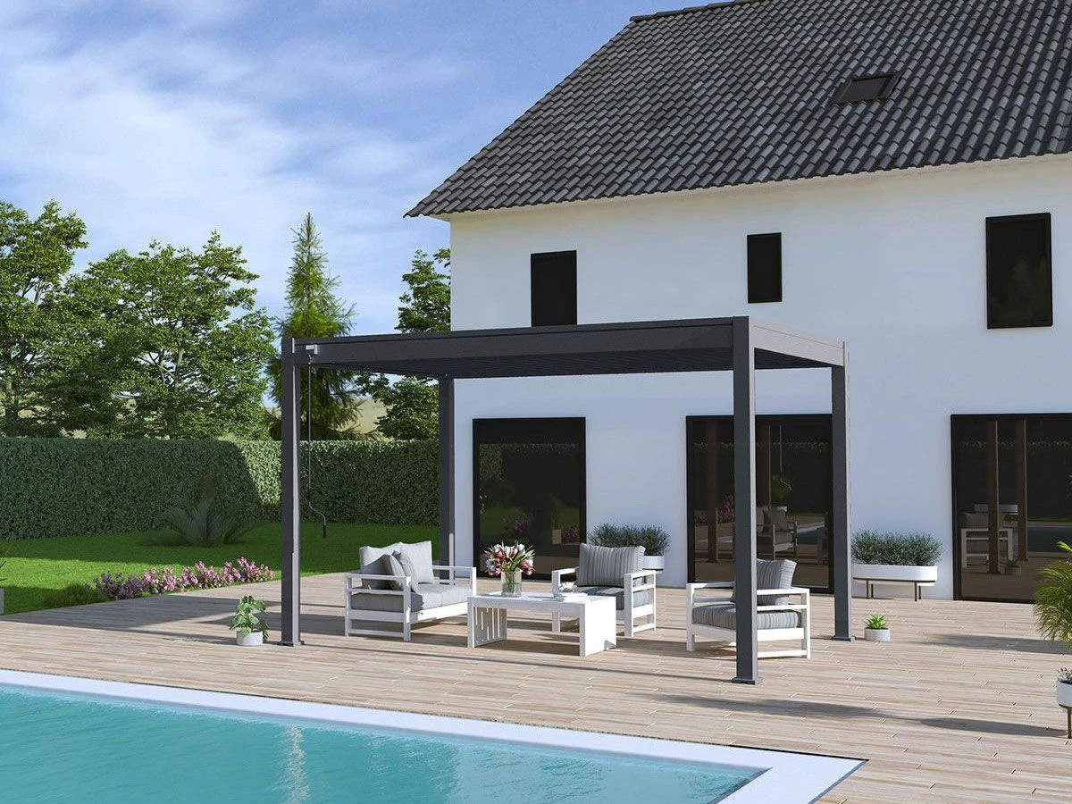 Merkloos Novum ORION 300 X 400 Cm Terrasoverkapping - Black 5 Merkloos Novum ORION 300 X 400 Cm Terrasoverkapping - Black - Afbeelding 5