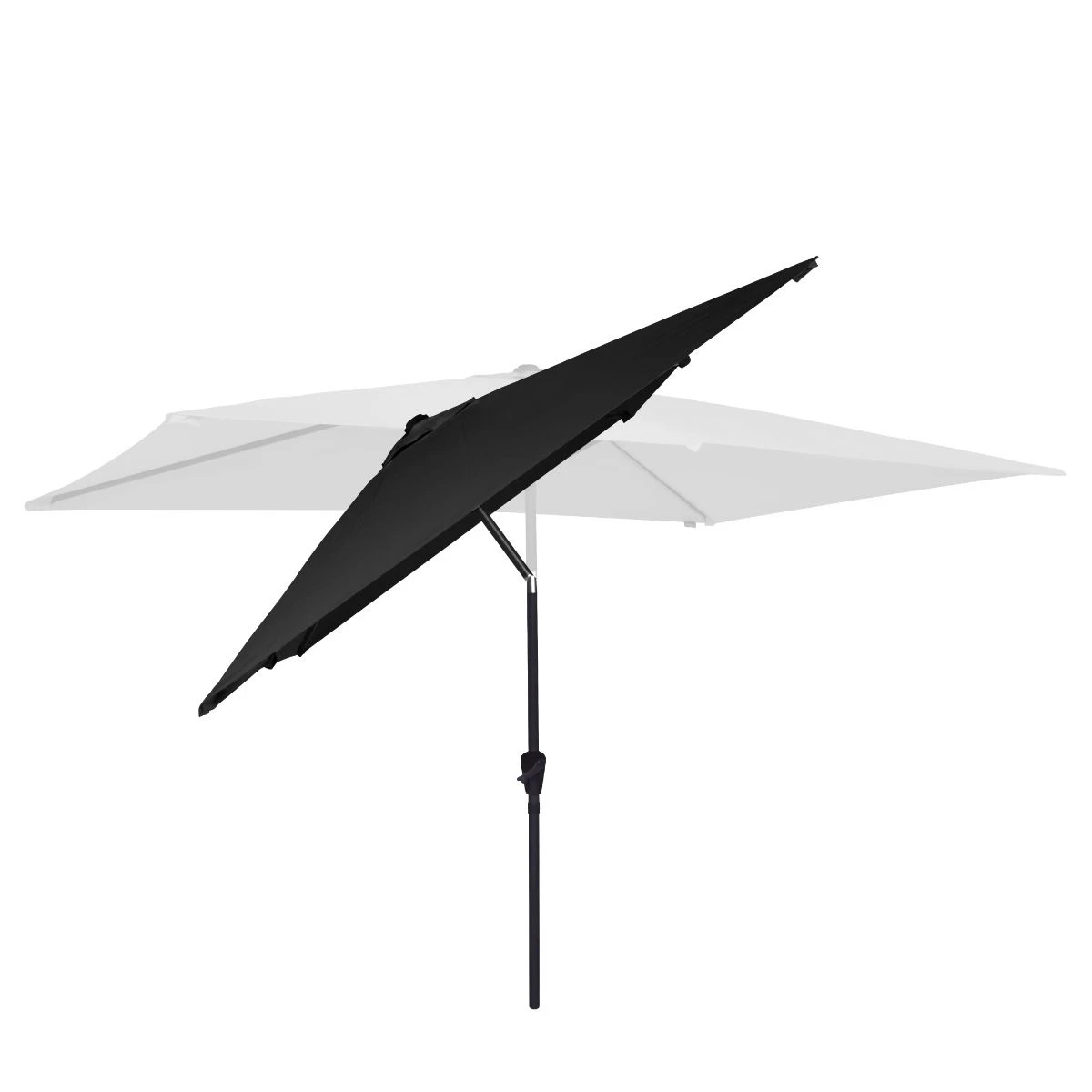Merkloos VONROC Premium Rapallo 200x300cm Parasol - Black 4 Merkloos VONROC Premium Rapallo 200x300cm Parasol - Black - Afbeelding 4