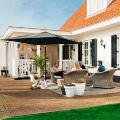 Merkloos VONROC Premium Rosolina 280 X 280 Cm Stokparasol - Black -Merkloos 664f36e8be3547.95330641