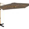 Merkloos VONROC Premium Pisogne 300x300cm Zweefparasol - Taupe