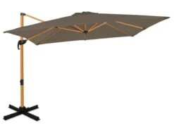 Merkloos VONROC Premium Pisogne 300x300cm Zweefparasol - Taupe