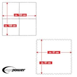 Merkloos Eyepower 81x81cm Set Van 4 Zwembad Vloertegels - Blue -Merkloos 665444b3e49b08.05017241