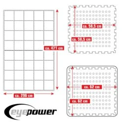 Merkloos Eyepower 62x62cm Set Van 40 Zwembad Vloertegels - Blue -Merkloos 665444c2137022.54927100