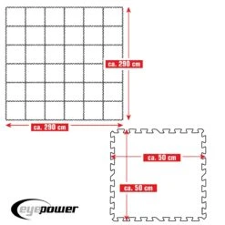 Merkloos Eyepower 50x50cm Set Van 36 Zwembad Vloertegels - Blue -Merkloos 665444e84f3172.66528840
