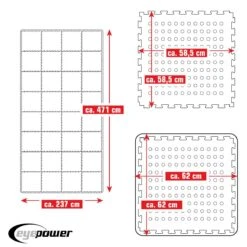 Merkloos Eyepower 62x62cm Set Van 32 Zwembad Vloertegels - Green -Merkloos 665445560872e4.29821638