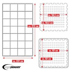 Merkloos Eyepower 62x62cm Set Van 28 Zwembad Vloertegels - Blue -Merkloos 665445a00435c2.25662474