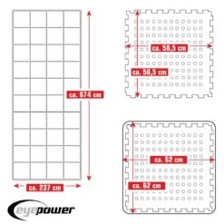 Merkloos Eyepower 62x62cm Set Van 44 Zwembad Vloertegels - Green -Merkloos 665445c3d222b5.76888616