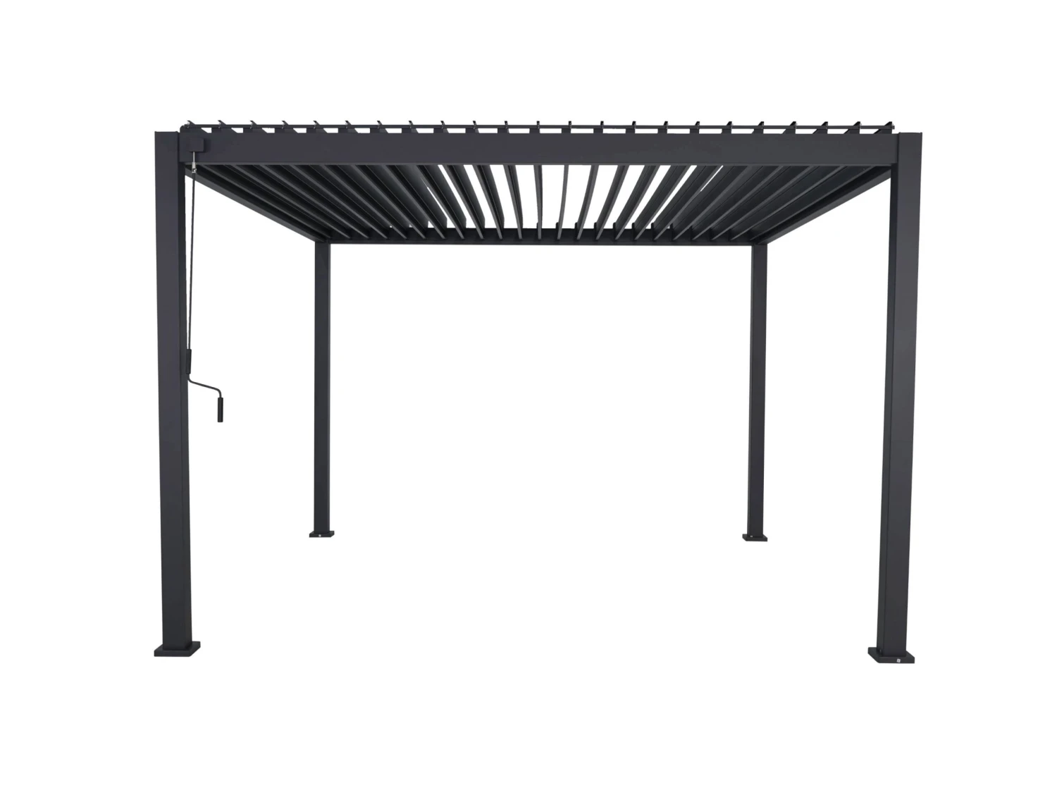 Merkloos Mirador Deluxe 360 X 400 Cm Overkapping - Antraciet 1 Merkloos Mirador Deluxe 360 X 400 Cm Overkapping - Antraciet