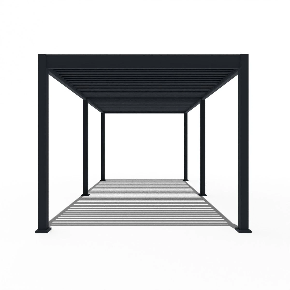 Merkloos Orion Premium 300x600cm Elektrische LED Overkapping - Antraciet 3 Merkloos Orion Premium 300x600cm Elektrische LED Overkapping - Antraciet - Afbeelding 3