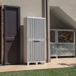 Merkloos Toomax Florida XL Hoog Opbergkast - Grijs -Merkloos 9dcf97dec876a0d5