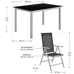 Merkloos Milano Aluminium 7-delige Zilvergrijze Diningset -Merkloos a0c6ed23930817b7