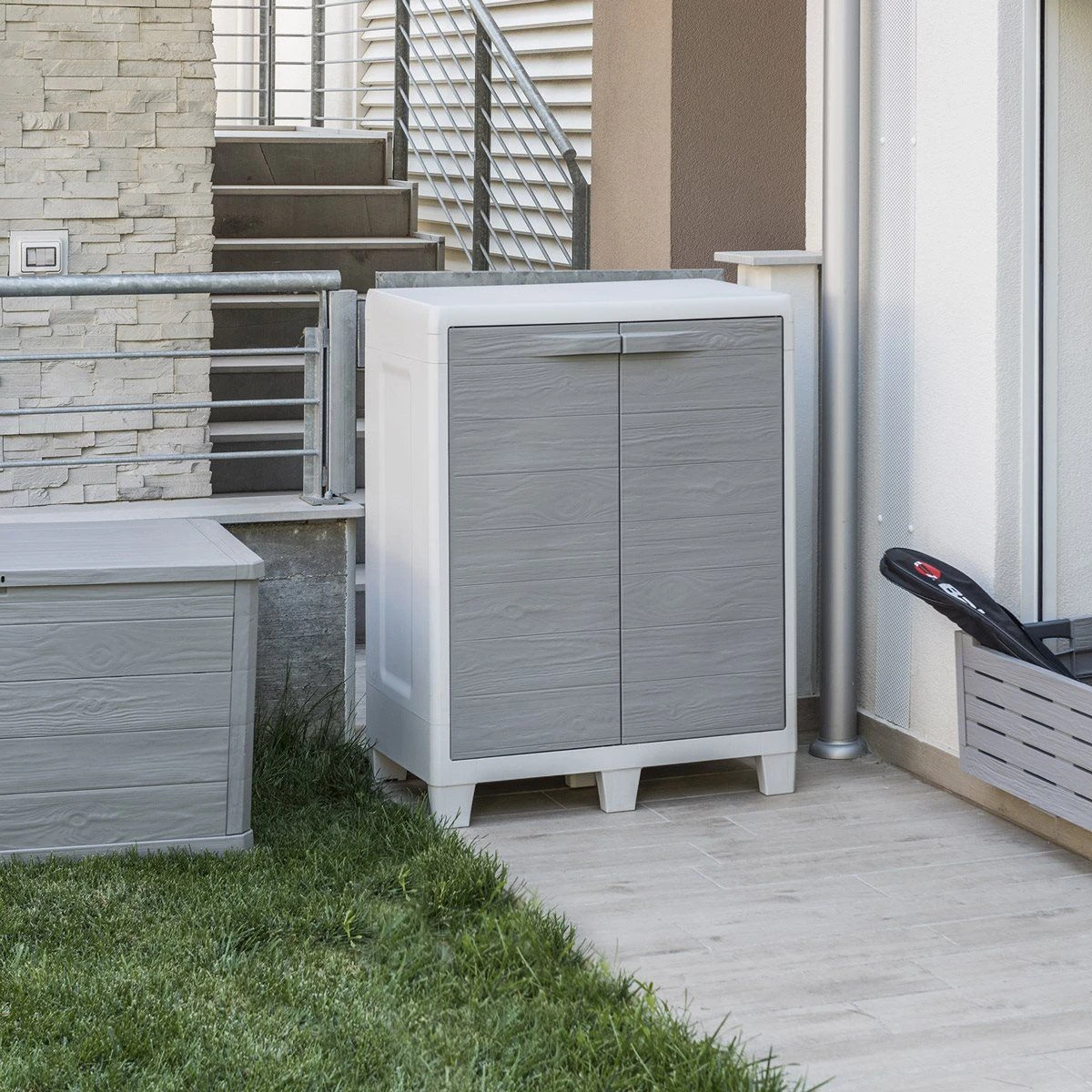 Merkloos Toomax Woody's XL Laag Opbergkast - Grey 4 Merkloos Toomax Woody's XL Laag Opbergkast - Grey - Afbeelding 4