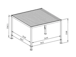 Merkloos Mirador Deluxe 360 X 360 Cm Overkapping - Antraciet -Merkloos a924f4b6fc3fa320