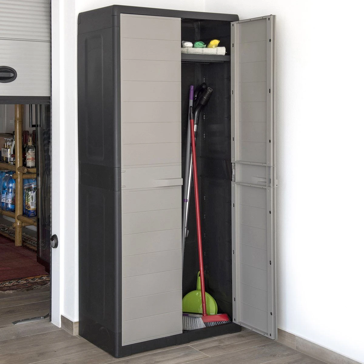 Merkloos Toomax Elegance XL Hoog Opbergkast - Lichtgrijs/antraciet 3 Merkloos Toomax Elegance XL Hoog Opbergkast - Lichtgrijs/antraciet - Afbeelding 3