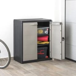 Merkloos Toomax Elegance XL Opbergkast Laag - Lichtgrijs/antraciet -Merkloos ae75558f6df08efb